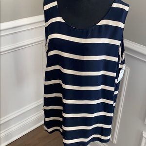 VTG Dana Buchman Silk Striped Tank Size 18